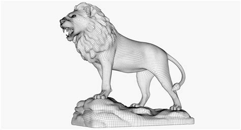 Lion Statue Sculpture 3D Model $49 - .ma .ztl - Free3D