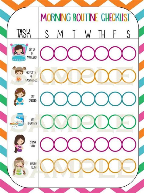 Free Printable Daily Routine Chart