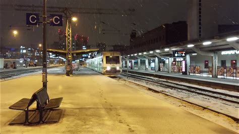 Tampere Finland Railway Station Walking Tour Fhd Snowing C Youtube