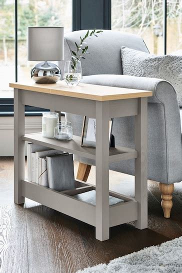 Buy Dove Grey Malvern Oak Effect Large Sofa Side Table From The Next Uk Online Shop