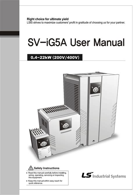 Inverter Ls Sv Ig A User Manual Thi T B I N C Ng Nghi P Amazen