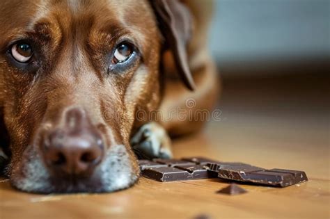 Dog Looking At Chocolate Stock Illustration Illustration Of Cocoa