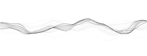 Premium Vector Abstract Black Smooth Wave On A White Background