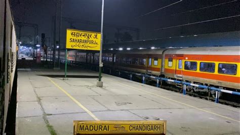 Relaxing Night Train Journey Icf Madurai Chandigarh Sf Indian