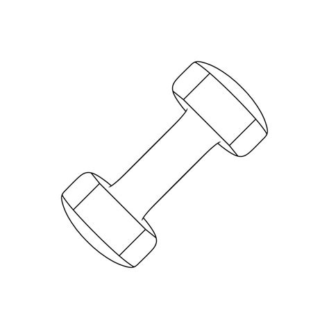 Dumbbell Outline Icon Illustration on White Background 10090344 Vector Art at Vecteezy