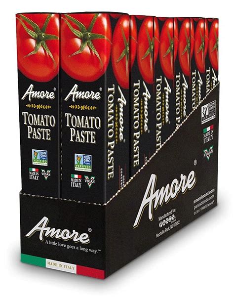 Amore Vegan Tomato Paste In A Tube Double Concentrated Non Gmo Certitied And Made In Italy