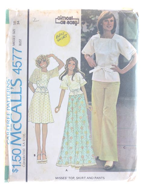 Retro S Sewing Pattern Mccalls Pattern No S Mccalls