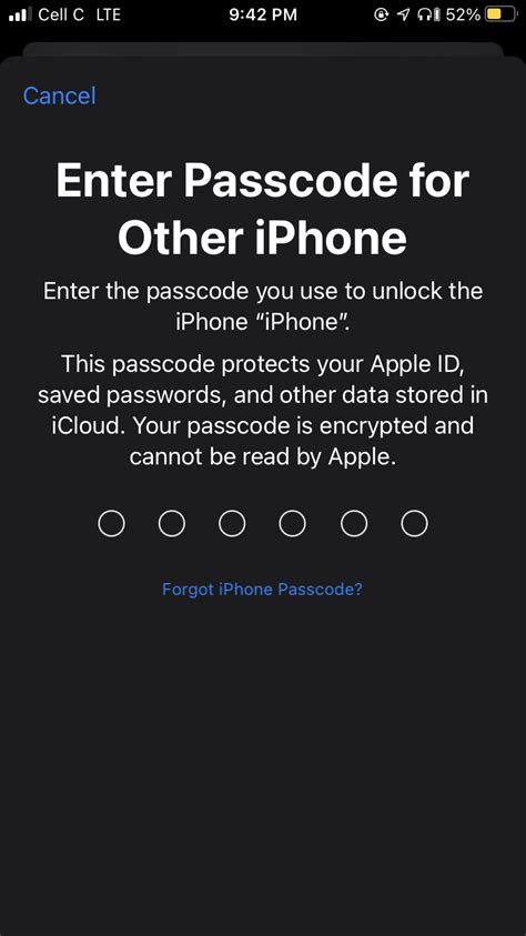 Enter Passcode For Other Iphone Apple Community