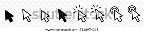 Vector Cursors Icons Click Set Stock Vector Royalty Free 2118974318