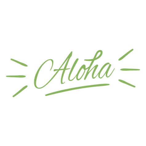 Aloha Stroke Badge Png And Svg Design For T Shirts