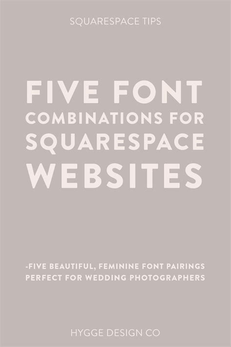 Five Squarespace Font Combinations For Wedding Photographers