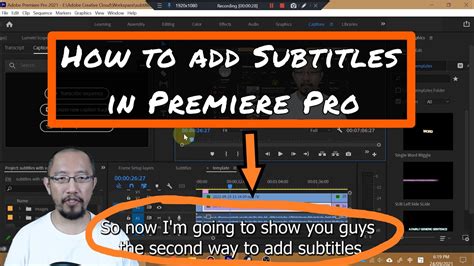 How To Hardcode Subtitles Using Adobe Premiere Pro With Or Without SRT