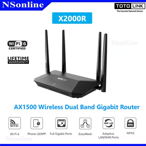 TOTO LINK AX1500 Wireless Dual Band Gigabit Router รน X2000R