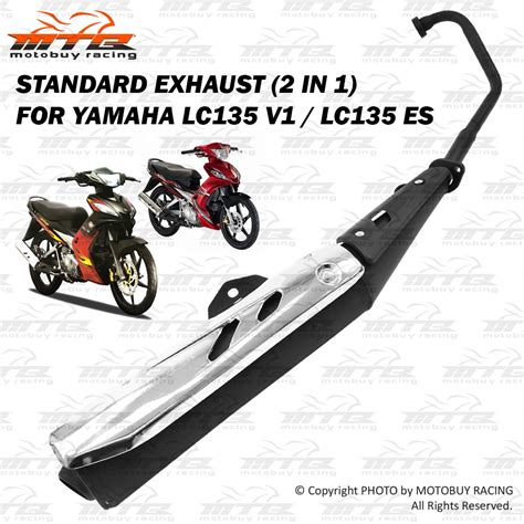 YAMAHA LC135 V1 LC135 ES STANDARD EXHAUST 2 IN 1 Shopee Malaysia