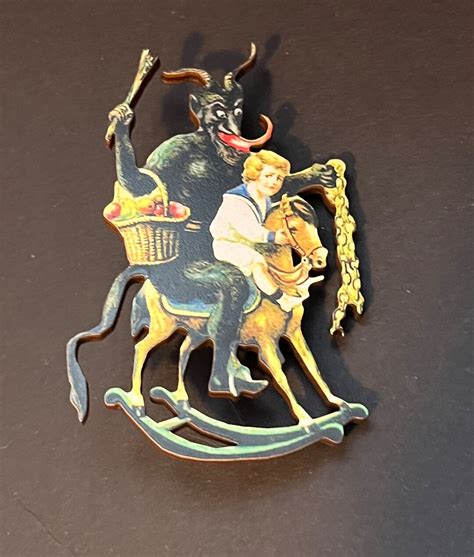 Rocking Horse Krampus Brooch Yuletide T Krampus Pin For Unisex