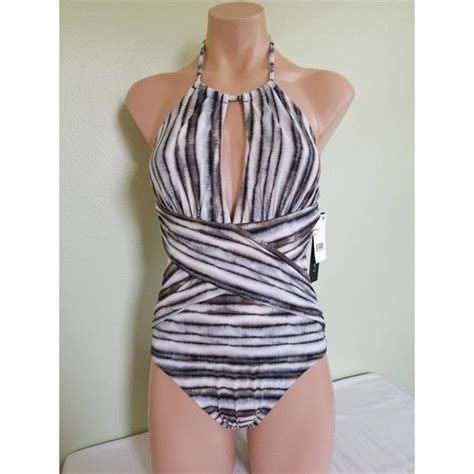 La Blanca Swim La Blanca Pebble High Neck One Piece Swimsuit Size 4 Poshmark