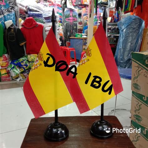 Jual Best Seller Tiang Kayu Meja Bendera Spanyol Ready Stock Shopee