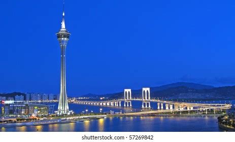 Macau Tower Bridge Night Stock Photo 57269842 | Shutterstock