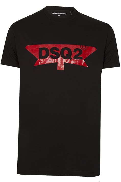 Dsquared Textured Chest Logo Tshirt Black