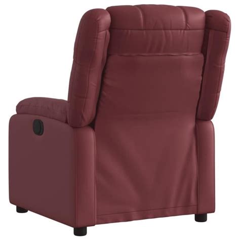 Zerodis Fauteuil inclinable électrique Rouge bordeaux Similicuir LF044