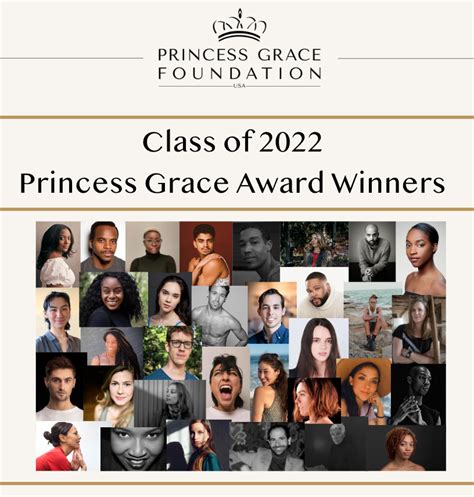 The Princess Grace Foundation Usa Announces The 2022 Princess Grace