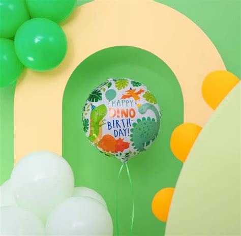 Balon Foliowy Happy Birthday Dinozaury 45 Cm