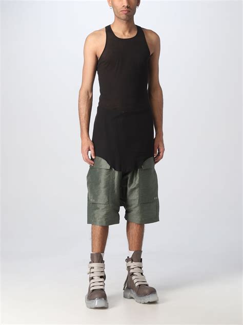 Rick Owens Tank Top For Man Black Rick Owens Tank Top Ru01c4150mr