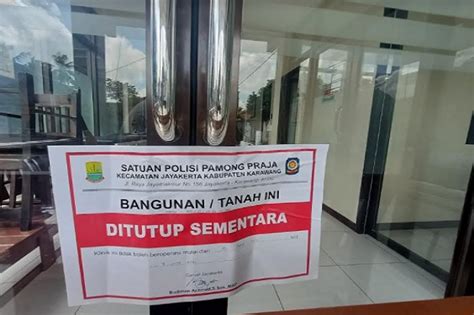 Kepergok Rawat Pasien COVID 19 Tanpa Izin Klinik Di Karawang Disegel