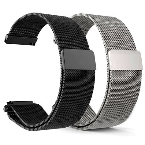 22mm 20mm Stainless Steel Milanese Loop Band For Samsung Galaxy 46mm