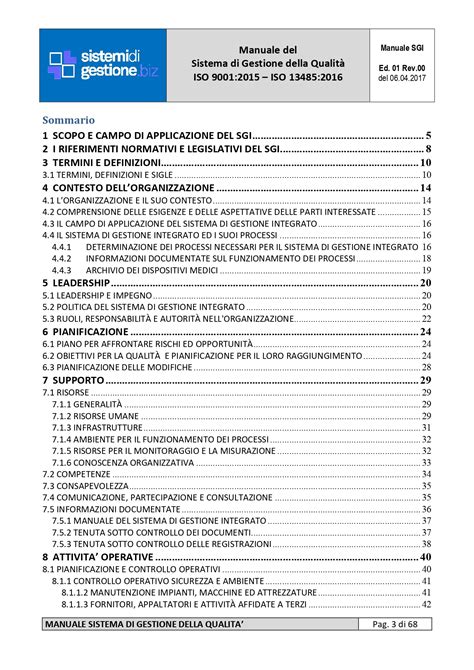 Kit Documentale Sistema Di Gestione Integrato ISO 9001 ISO 13485