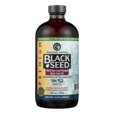 Amazing Herbs Black Seed Oil Premium 1 Each 16 Oz 1 Pack 16 Ounce Qfc