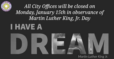 City Office Closed Monday Jan Th Th Annual Celebration And