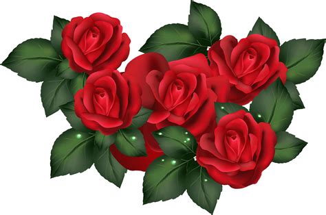 Download Vibrant Red Roses Clusterpng