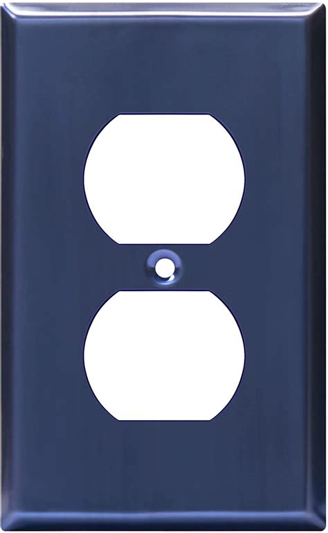 ENERLITES Duplex Receptacle Metal Wall Plate Stainless Steel Outlet