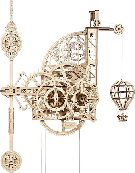 UGEARS Orologio A Pendolo Puzzle 3D Aero Clock Orologio Sospeso Da