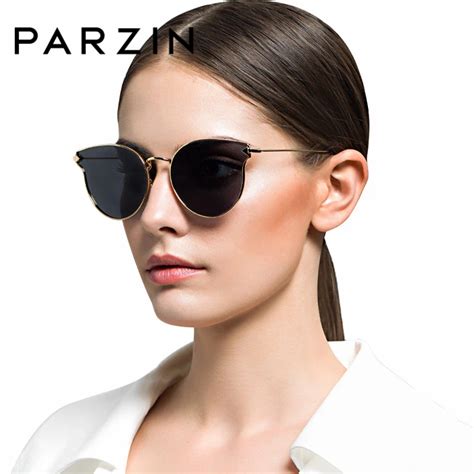 Parzin Brand Sunglasses Women Retro Vintage Colors Lens Big Metal Frame