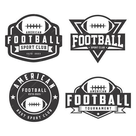 Premium Vector American Football Logo Collection Emblem Set