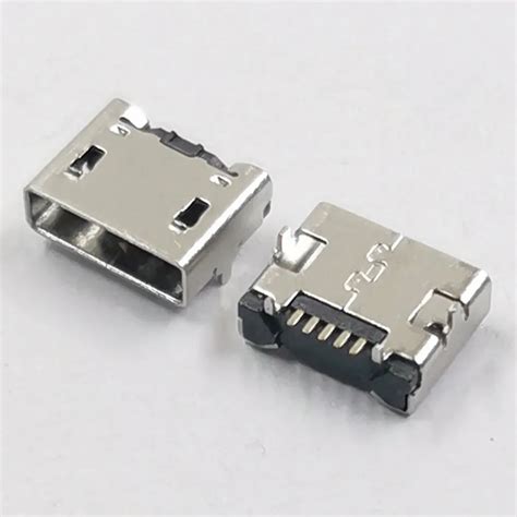 Pcs Micro Pin Usb Charging Port Usb Jack Square Mouth Connector For