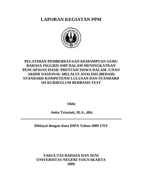 PDF LAPORAN KEGIATAN PPM Staffnew Uny Ac Idstaffnew Uny Ac Id