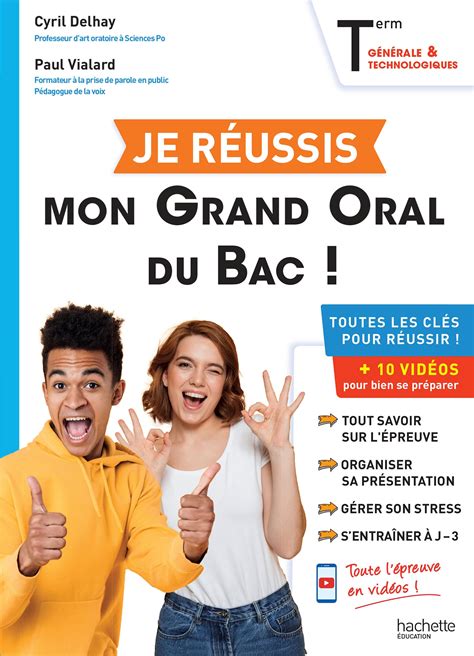 Comment réussir son Grand Oral du Bac Hachette Education Famille