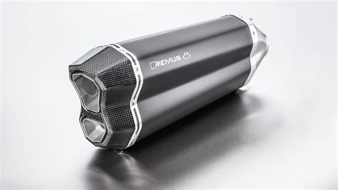 REMUS 8 Slip On Muffler With Connecting Tube Incl CARBON Heat