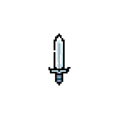 Premium Vector | Sword pixel art