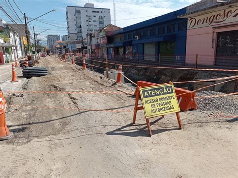 Rua Judite Melo Dos Santos - Obras do VLT de Santos interdita novos trechos da Rua Campos Melo ...