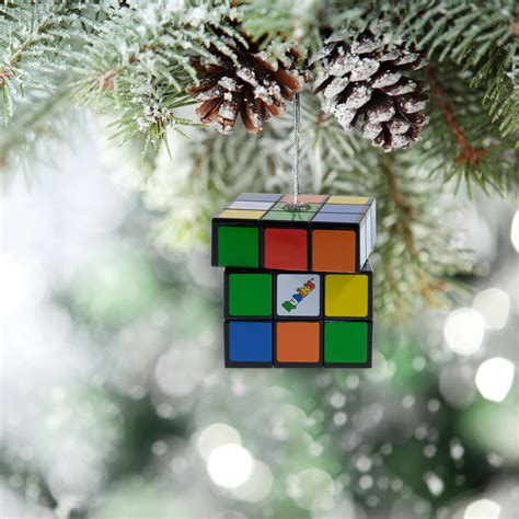 Rubik`S Cube Christmas Ornament, 4 inches Tall, Multi-Color, Plastic ...