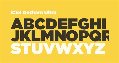 Iciel Gotham Ultra Free Font What Font Is