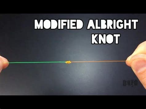 MODIFIED ALBRIGHT KNOT 101 | Fishing line knots, Fishing knots, Knots