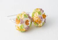 Flower Lampwork Earrings By Ciel Creations