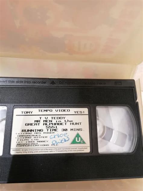 MR MEN IN The Great Alphabet Hunt PAL VHS Video Tape 8 50 PicClick UK