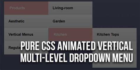 Pure Css Animated Vertical Multi Level Dropdown Menu Exeideas Let S