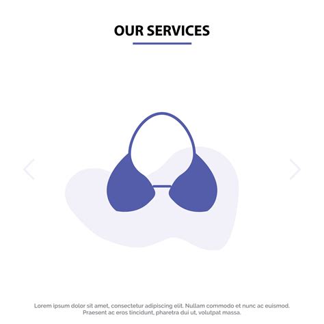 Our Services Beach Bikini Clothes Clothing Solid Glyph Icon Web Card Template 13473127 Vector